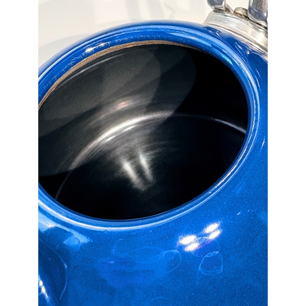 Chantal Cobalt Blue Enamel on Steel Whistling Tea Kettle Stainless Handle Lid - Picture 9 of 12